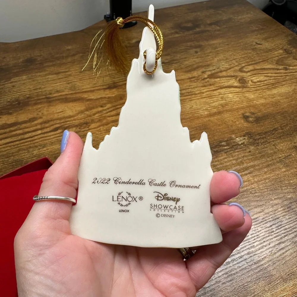 Lenox Disney 2022 Cinderella Castle Ornament Porcelain Gold Accents Boxed
